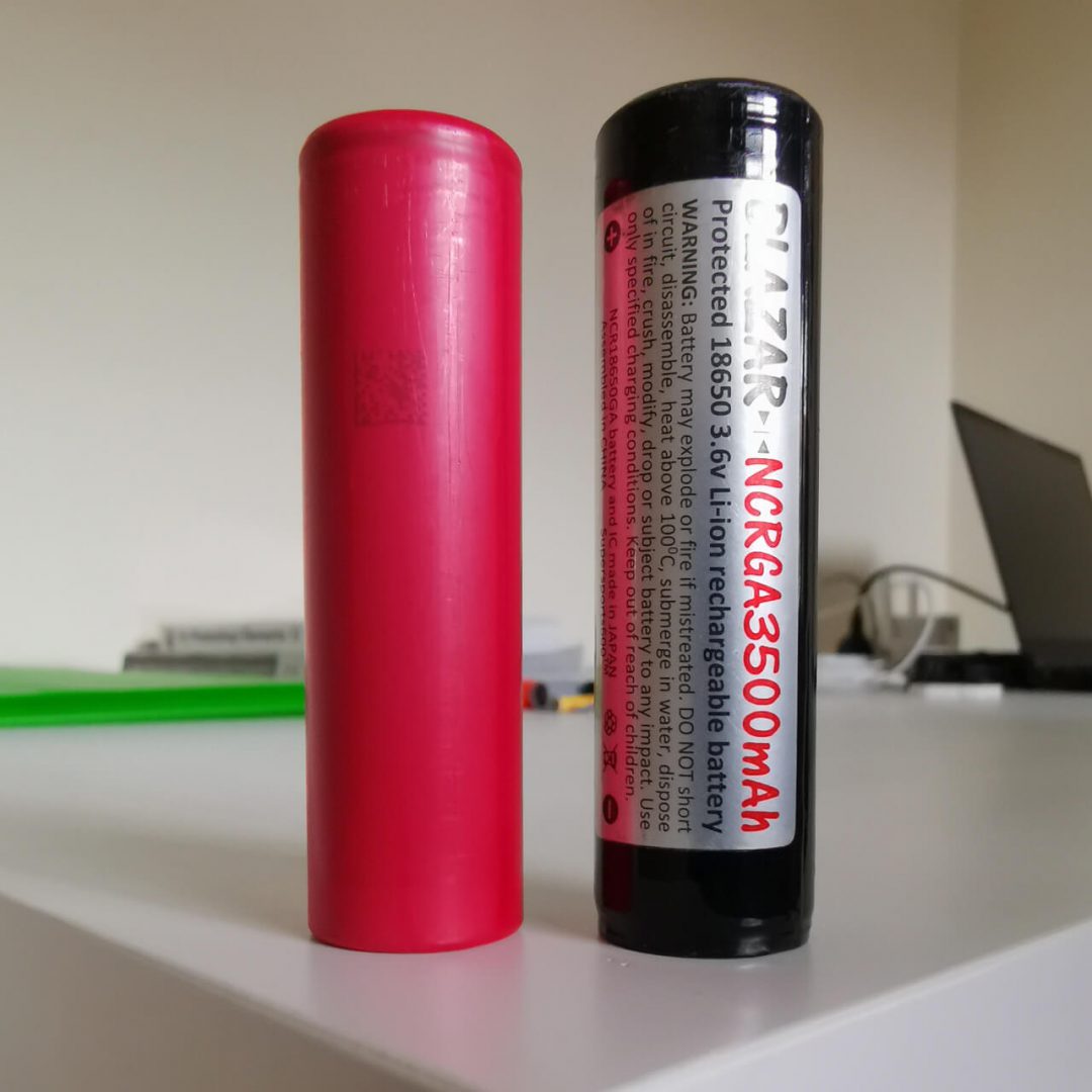 Unprotected and Protected 18650 Batteries